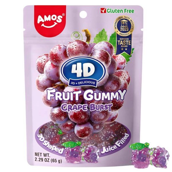 Amos 4D Fruit Gummy Grape Burst