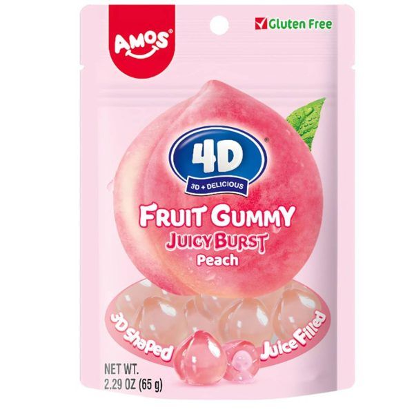 Amos 4D Fruit Gummy Juicy Burst Peach