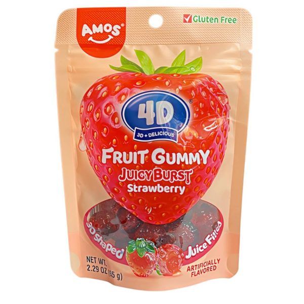 Amos 4D Fruit Gummy Strawberry Burst