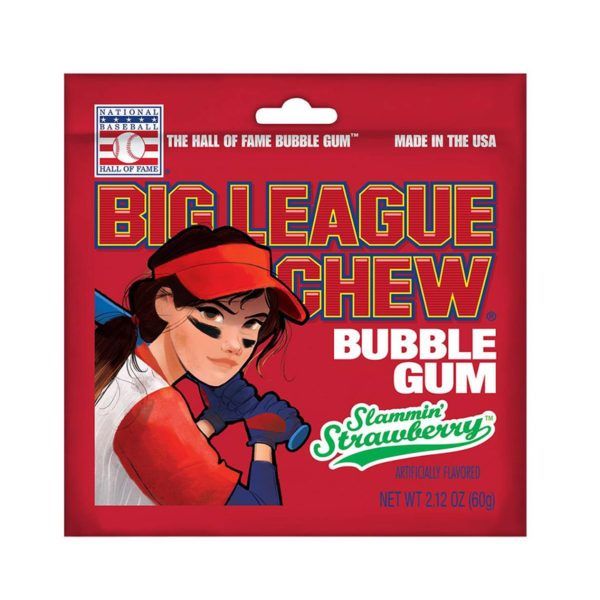 Big League Chew Bubble Gum Slammin' Strawberry