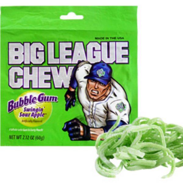 Big League Chew Bubble Gum Sour Apple