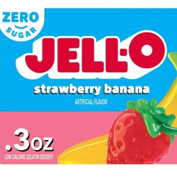 Jell-O gelatina alla Fragola e Banana Zero Zuccheri